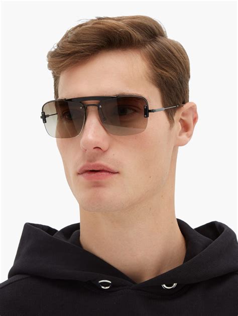 prada 63mm aviator sunglasses|prada aviator sunglasses men's.